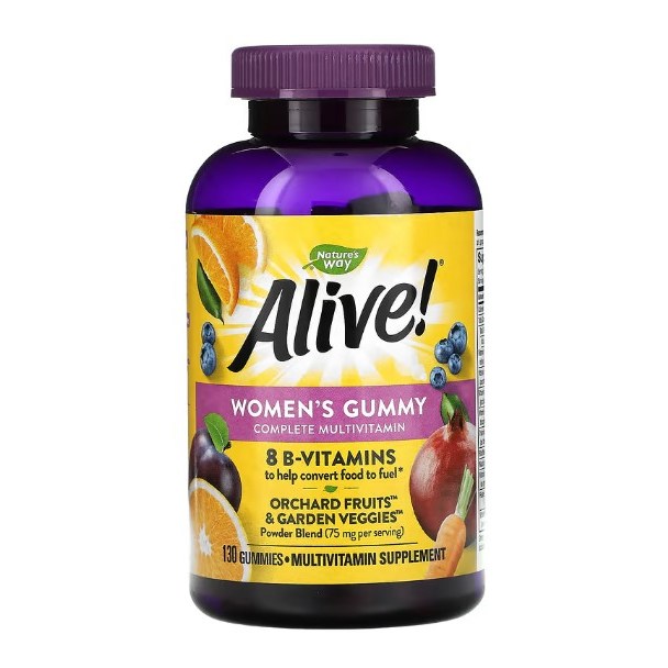 Nature's Way, Alive! 여성용 구미 젤리 컴플리트 종합 비타민, 혼합 베리맛, 구미 젤리 130개 / 대용량 35,160원