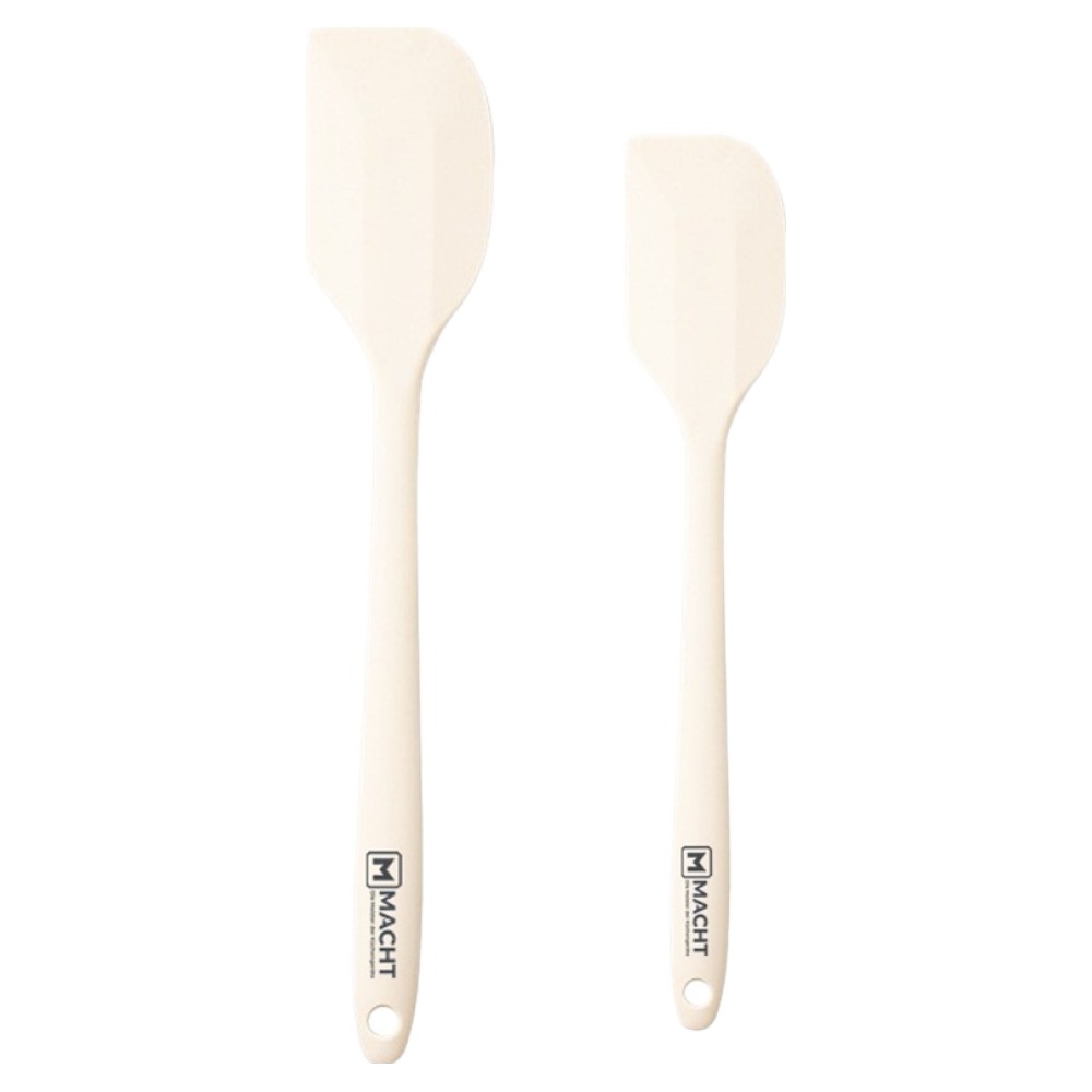 MACHT 독일산 마흐트 프리미엄 실리콘 스패츌러 2종 세트, 1세트, 크림화이트, 스패츌러 대 + 스패츌러 소 11,200원