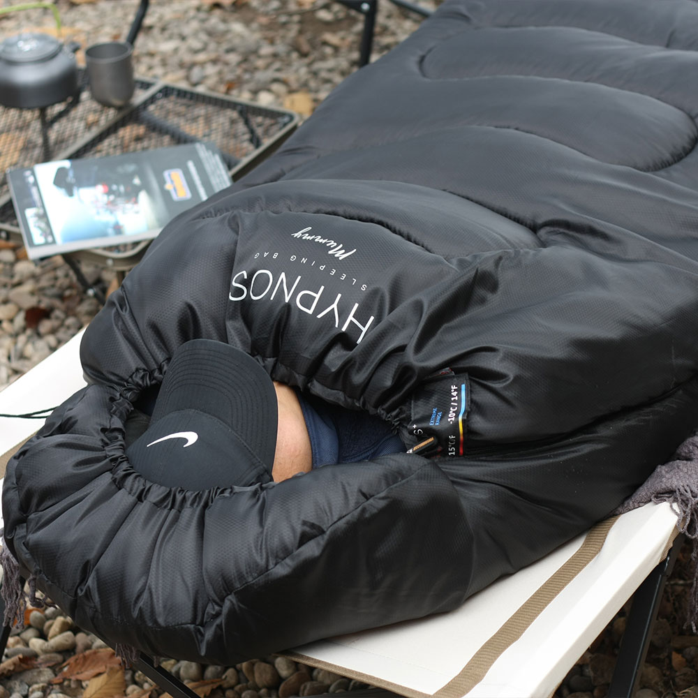 [빈슨메시프] 히프노스 플러스 머미 캠핑 침낭 2100g 이불 경량 사계절 백패킹 차박, 블랙, 1개 48,900원