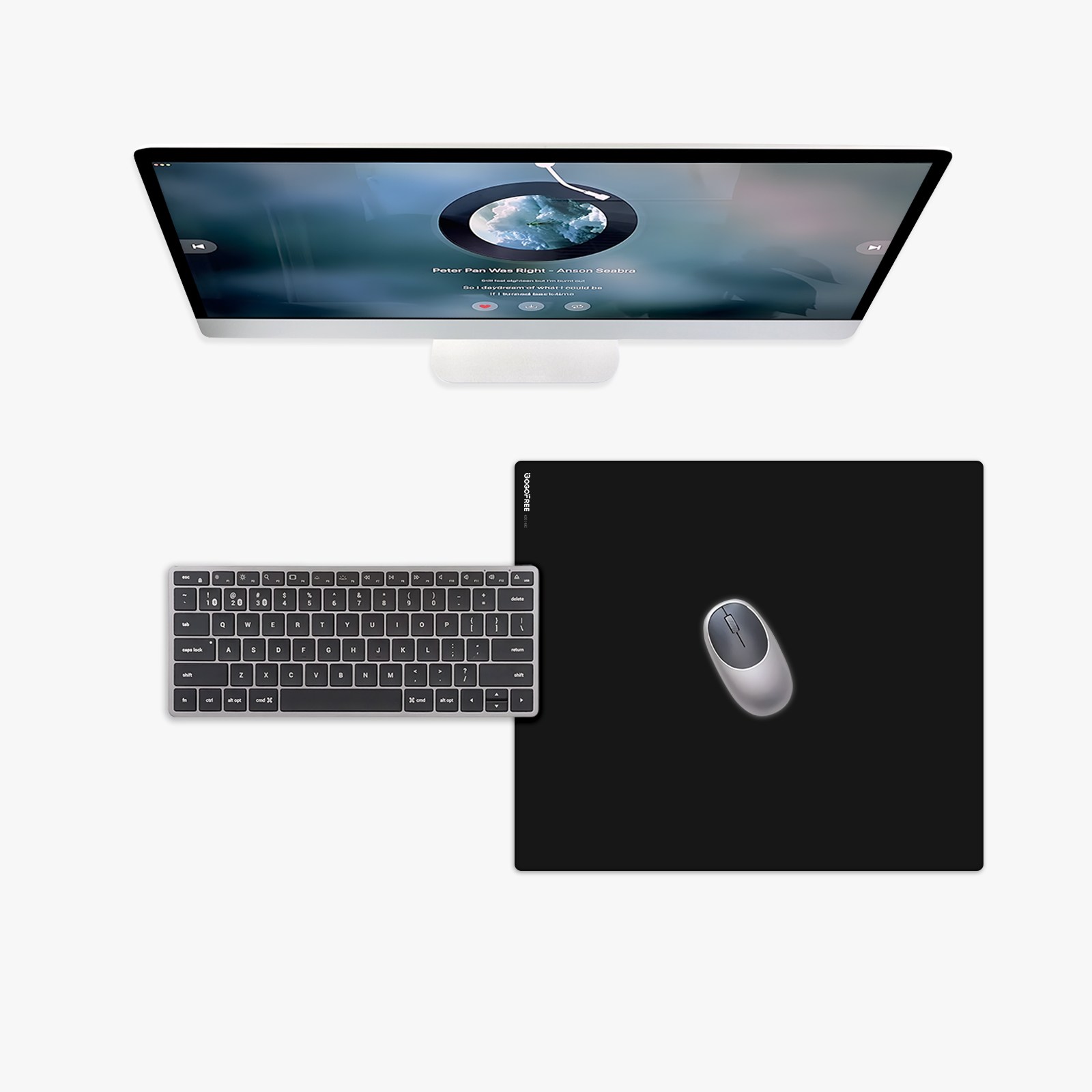 GOGOFREE 강화유리 마우스패드 게이밍 마우스 패드 , A-420x480mm, 1개, A-블랙 32,890원