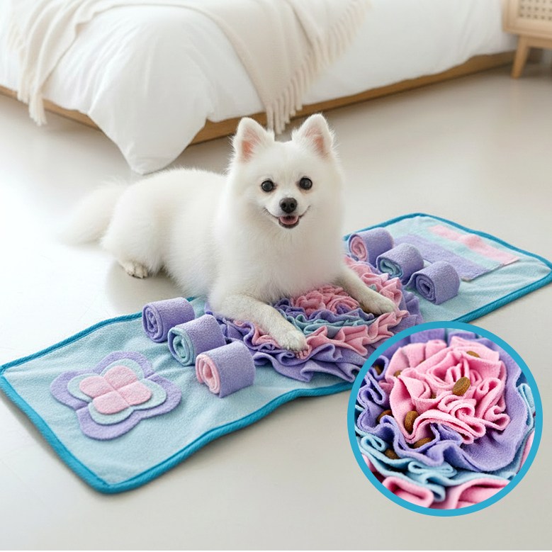 강아지 노즈워크 장난감 매트 담요 생일선물 반려견 애견 분리불안 훈련, 1개, 마카롱, 현재가 24,000원