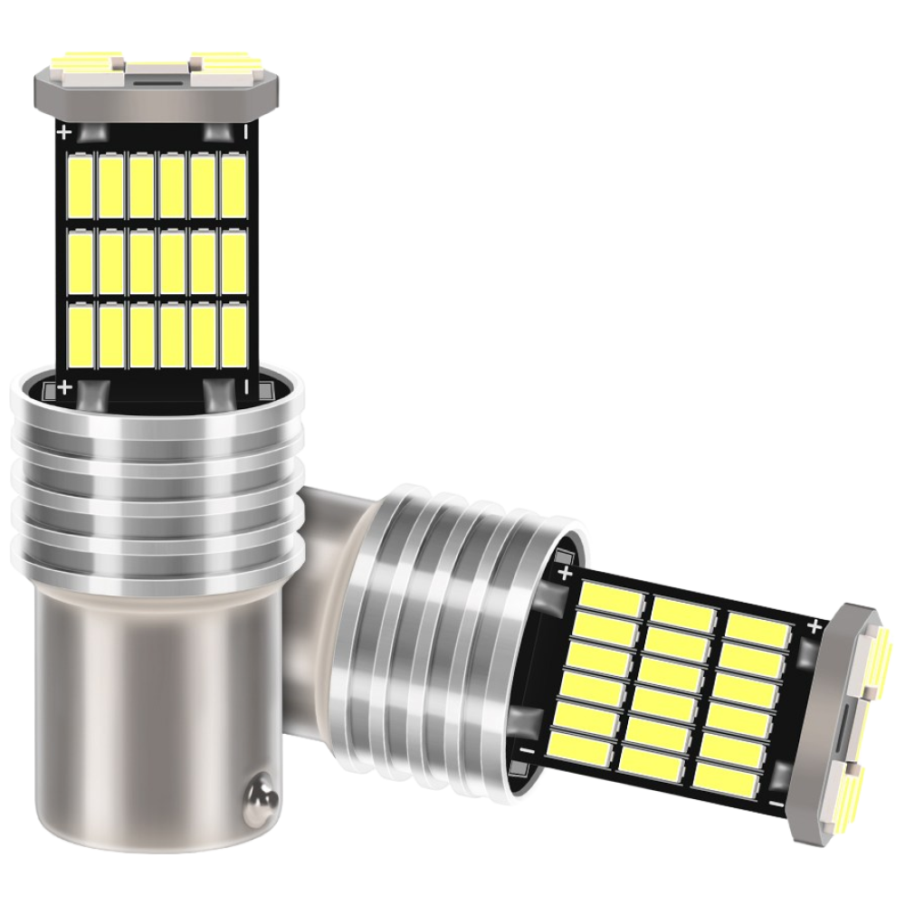 업그레이드형 LED 전구 화이트 초고휘도 BAY15D BA15S P21W 호환 전면 후면 방향지시등 주차등 주간주행등 테일등 교체용 라이트 키트, 1157, 2개 15,000원
