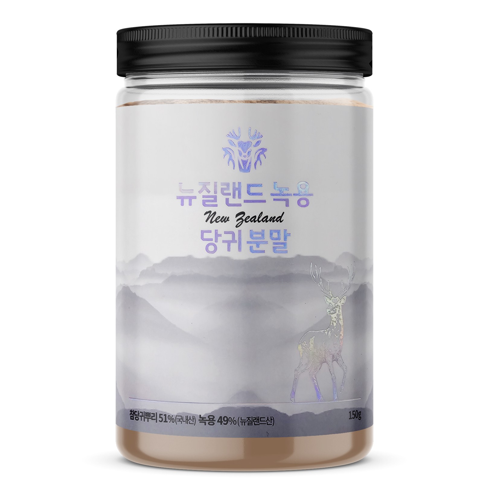 뉴질랜드 녹용 식품 최대함량 49% 고함량 가루 녹용 상대 당귀 분말, 150g, 1개 85,000원