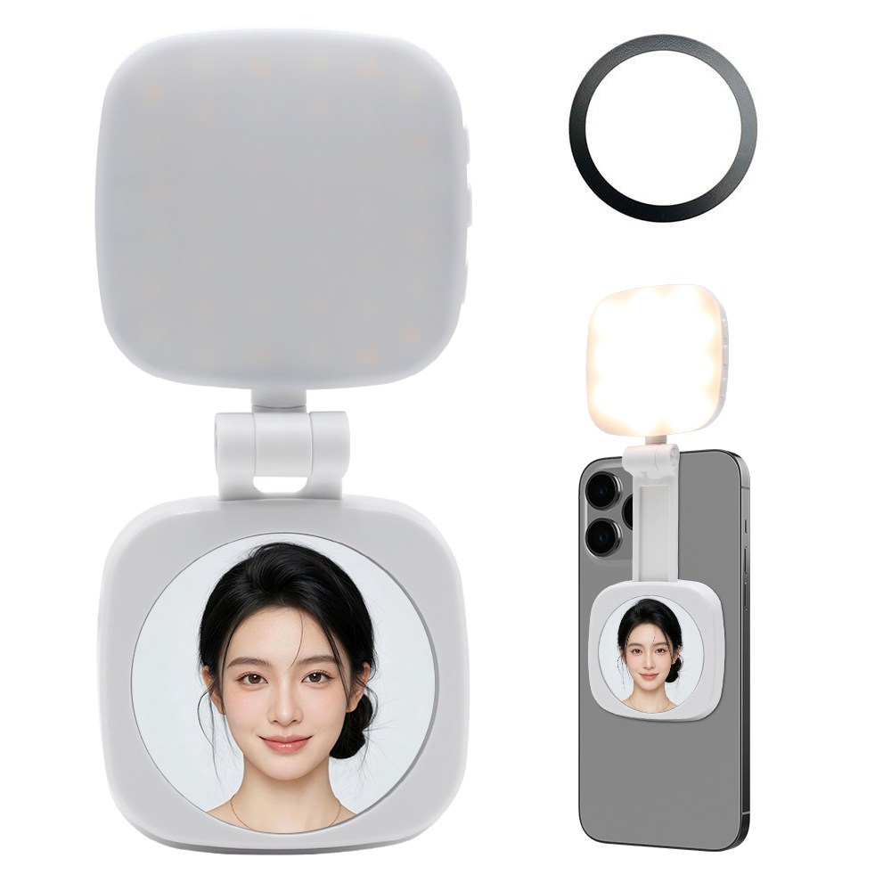 AURRA 휴대폰 자석형 조명 셀카 방송 촬영조명 충전식 LED 링라이트, 1개, 흰색 15,000원