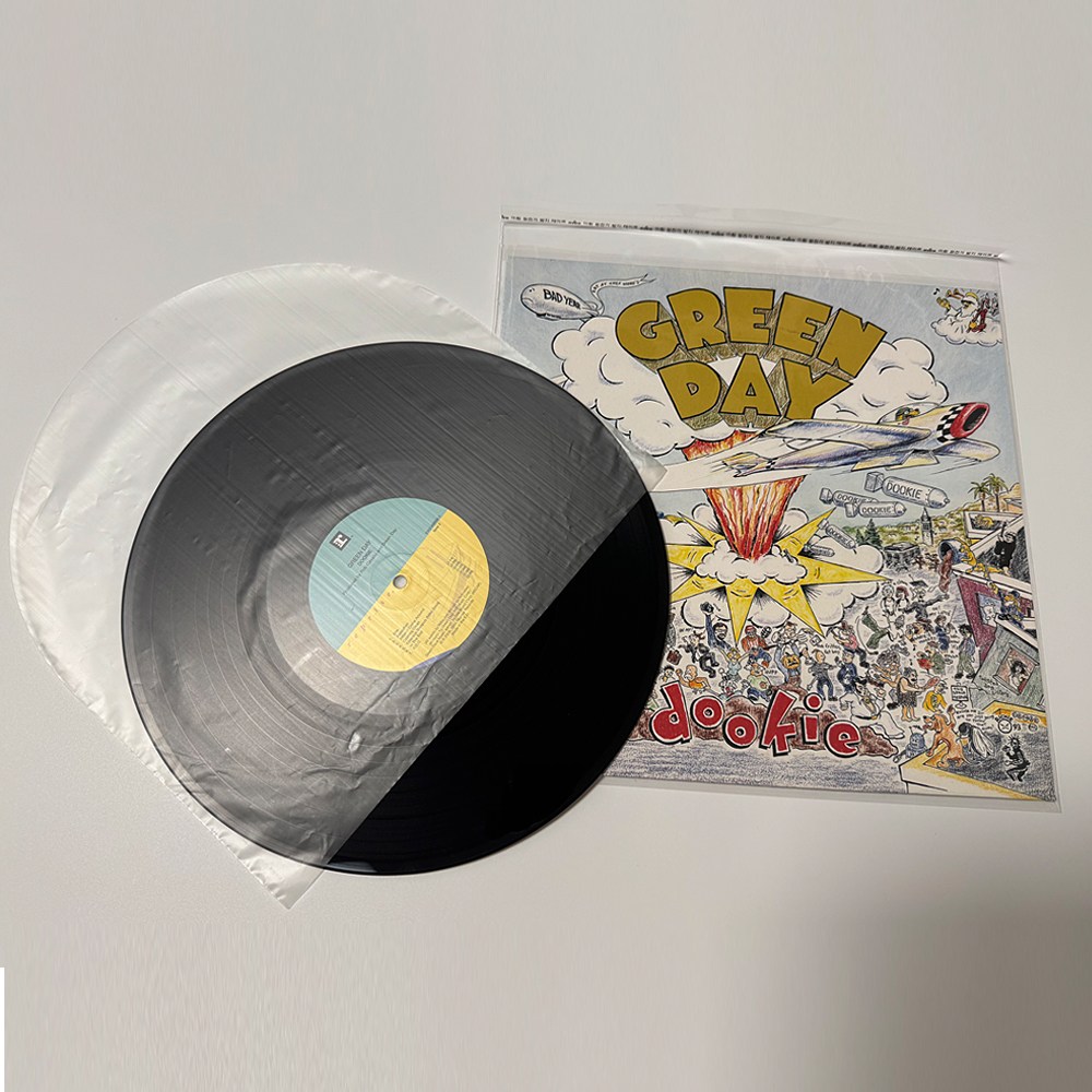 LP 비닐 세트 (속비닐 반원형 + 겉비닐 접착형) 레코드 보호비닐 비닐커버  LP자켓 보호 12,500원