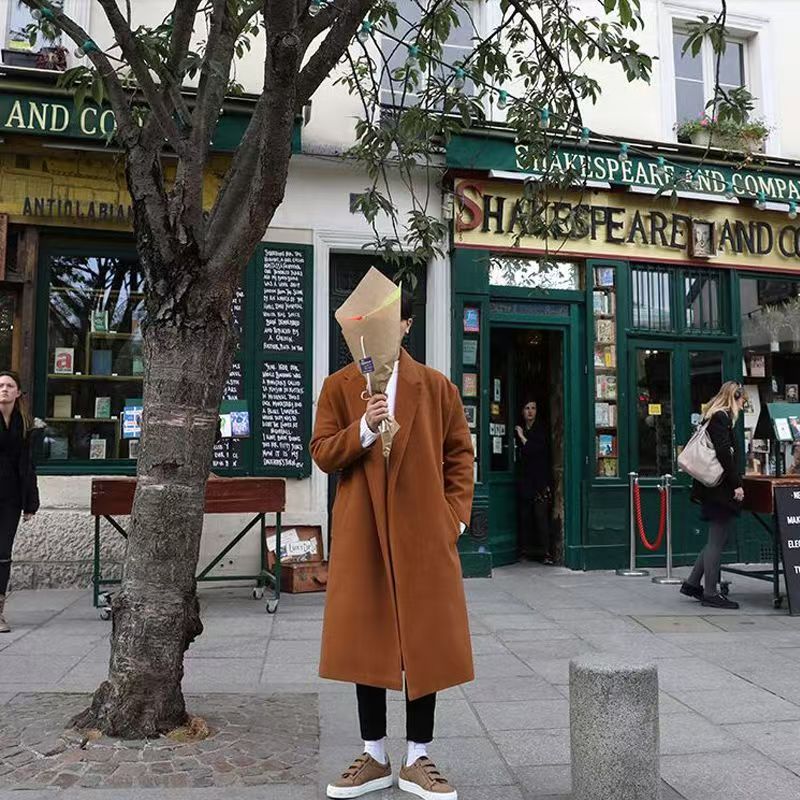 비아이와이 남성 가을 겨울 루즈핏 모직 롱코트 U52 29,800원