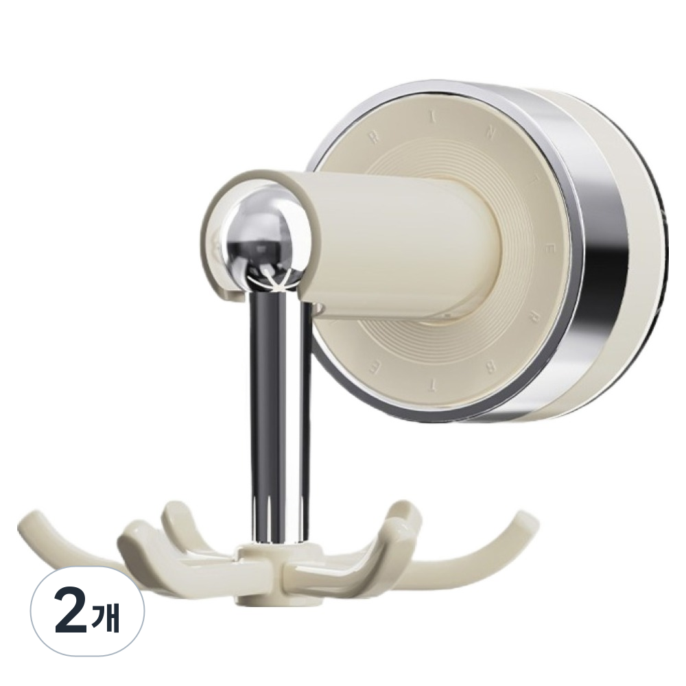 벨로나이트 만능 흡착식 문어발 걸이 8.5 x 8.3 cm, 2개, 우윳빛 화이트 10,600원