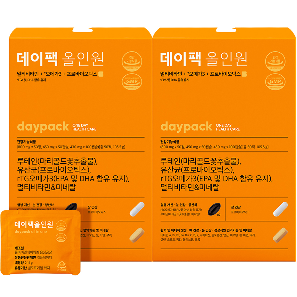 데이팩 올인원 멀티비타민 2.11g x 50p, 30회분, 2개 87,740원
