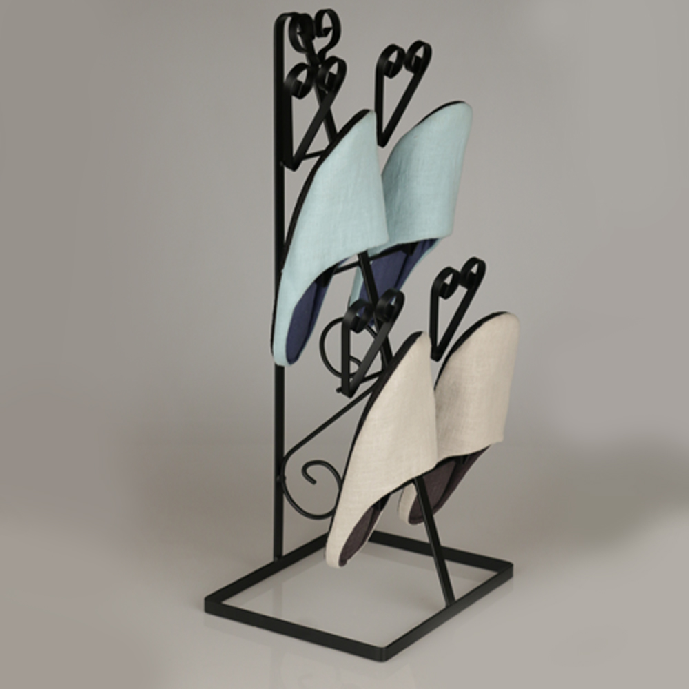 ELMORO 엘모르 4인 하트 실내화걸이 슬리퍼 꽂이, 4인 하트 블랙, 1개, 현재가 24,980원