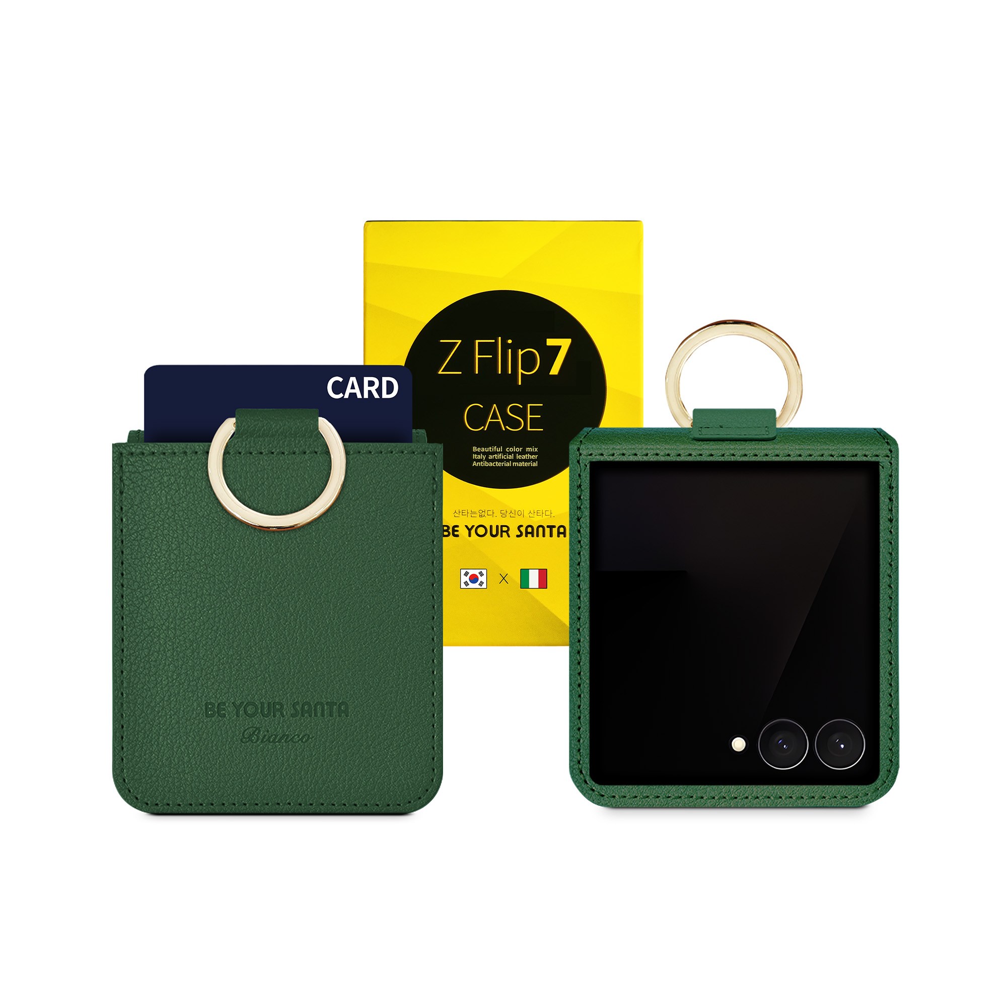 비유어산타 카드 수납 이태리 PU 가죽케이스 Z플립7 보스코 44,800원