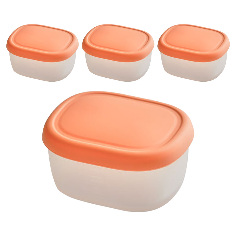 실리팟 국내생산 실리콘 밀폐용기 코랄핑크 소 103 x 80 x 50 mm, 4개, 180ml 25,000원