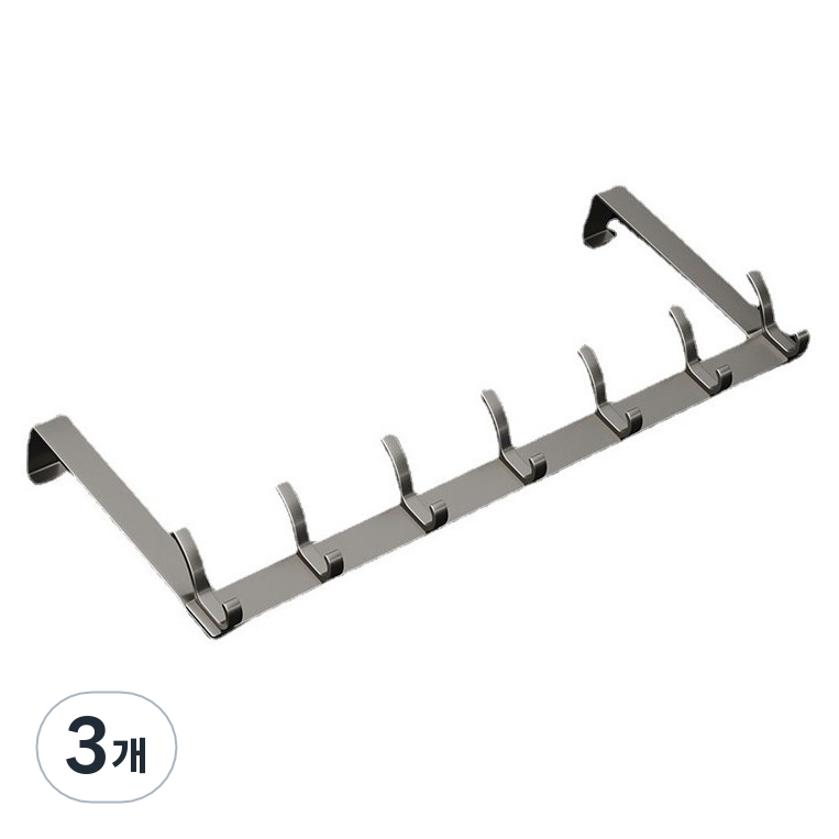 앞날창창 무타공 도어 행거 문걸이 후크 14구, 그레이, 3개 26,160원
