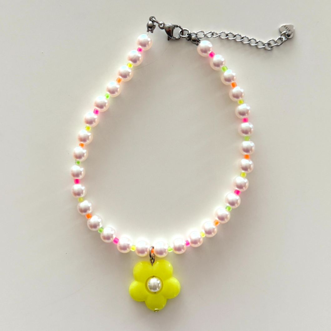 강아지 고양이 진주목걸이 반려견 애완견 목걸이 줄 플라워 꽃 목걸이 7컬러 17,600원