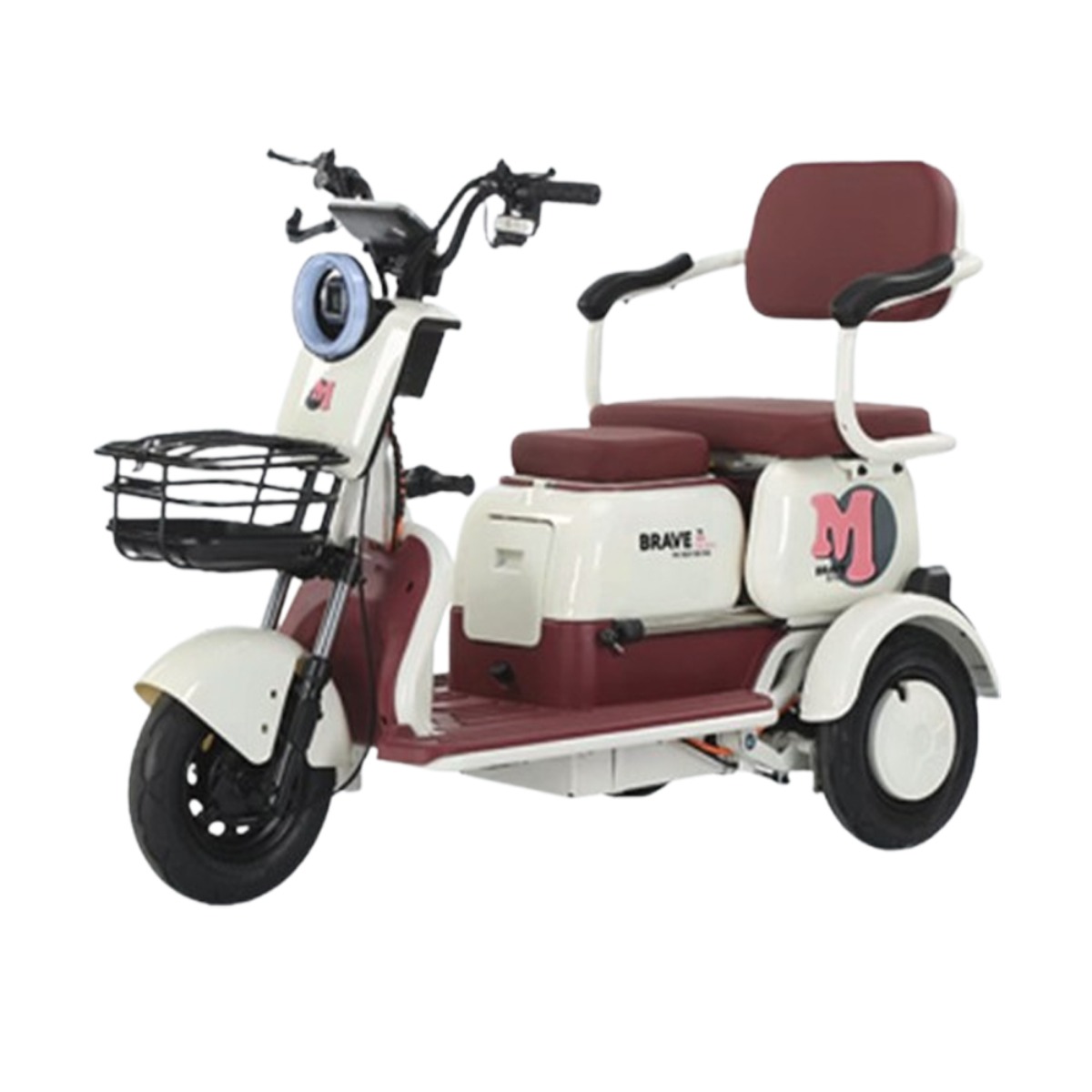 밸런트 안전한 삼륜 전동바이크 세발 전기스쿠터 출퇴근 고출력 리튬배터리 나들이 성인용, 클래식화이트, a.800w_72v20a 1,215,900원