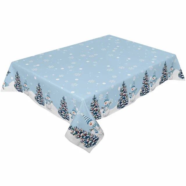 크리스마스 식탁보 홈카페 파티 테이블보 눈사람 눈송이 축제 장식 테이블 커버, 직사각형 커피, 없음, 198.LXM90870 - 133x178cm, 1개 58,200원