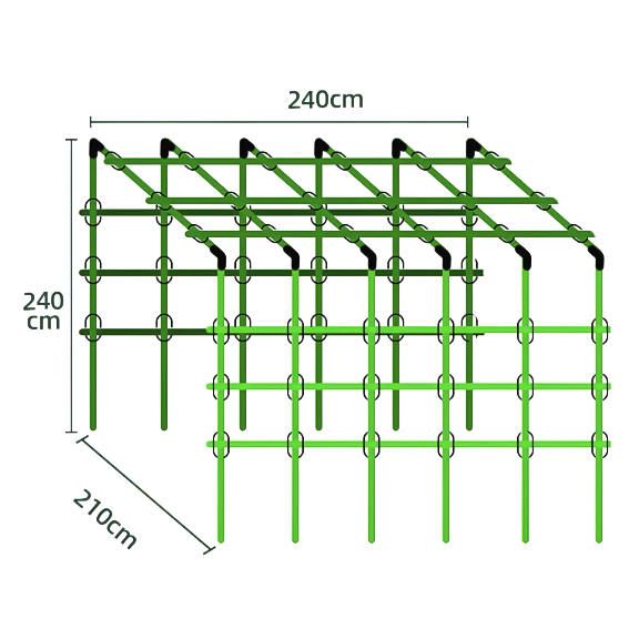 조선오이 지지대 포도나무 토마토 호박 조선오이 조롱박 참외 애플수박 가지 여주 넝쿨식물 지지대 가로240 넓이210 높이240cm 109,900원