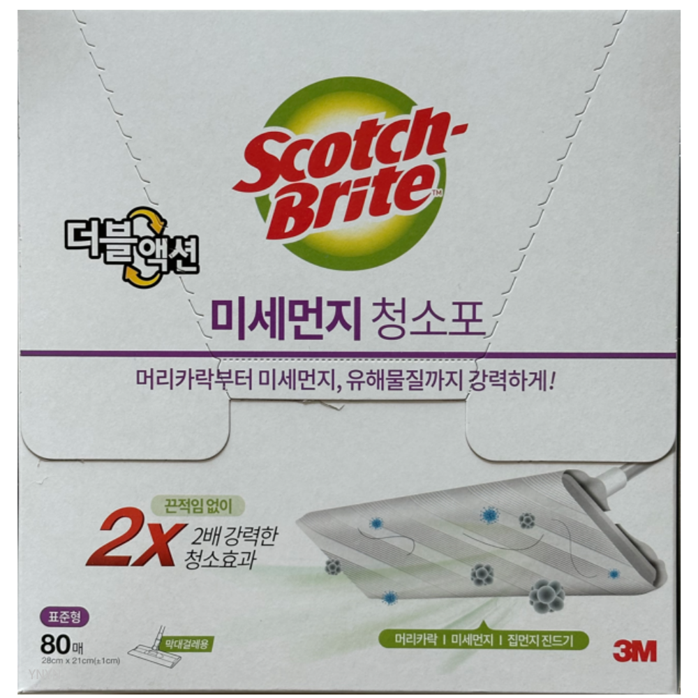스카치브라이트 더블액션 미세먼지청소포 80매입, 1개 17,190원