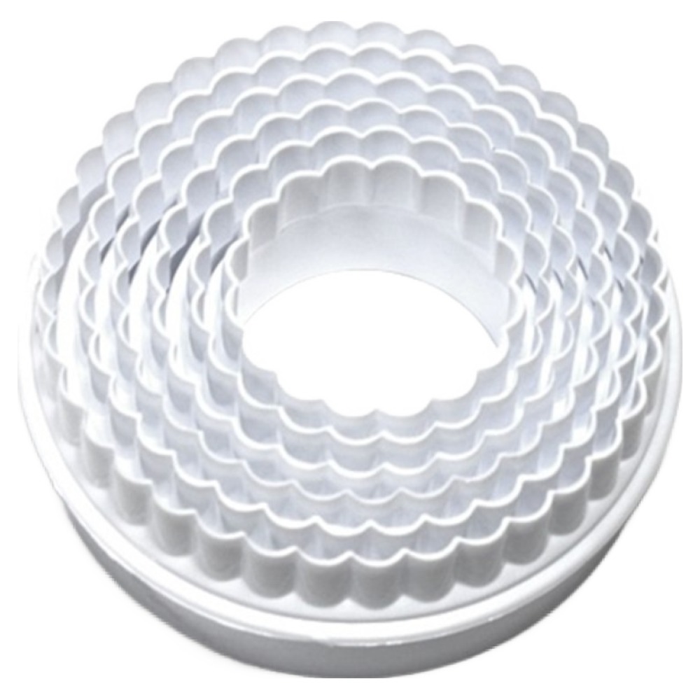 이홈베이킹 비스켓 쿠키커터 주름링 양면 6종 세트, 단일 색상, 1세트 5,180원