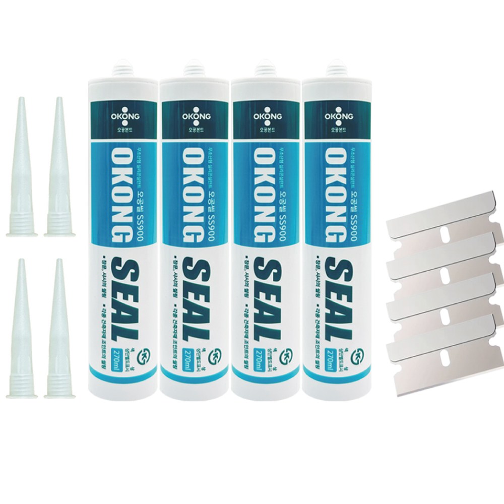 오공 다용도 무초산 실리콘 백색 칼날 세트, 4개 13,200원