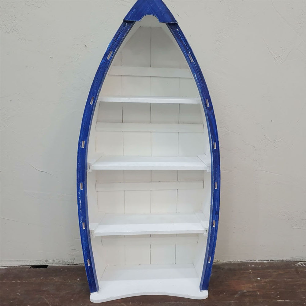 여름소품 보트모형선반-중형 지중해 배모양 벽걸이 벽장식 진열장 장식장, 4단, 중형 198,000원