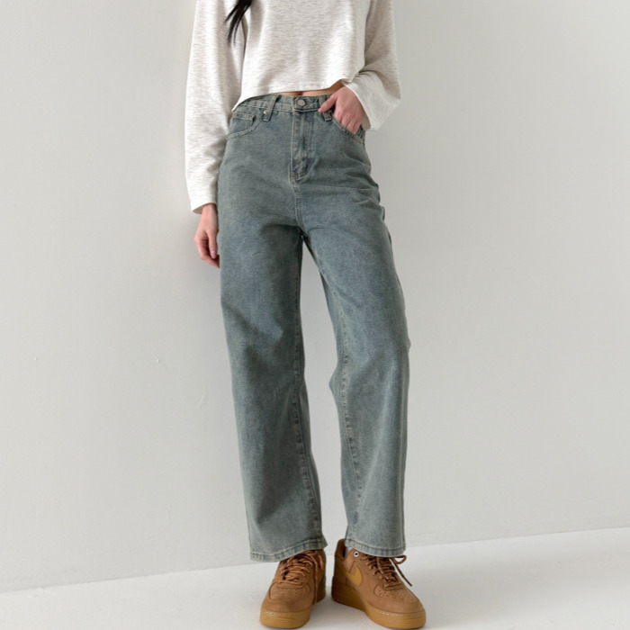 라라온 여성용 숏/미들/롱 기장 난스판 와이드 청바지 25TSP3430 33,900원