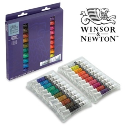 윈저앤뉴튼 아티잔 수성 유화물감 12ml 20색 세트 53,200원