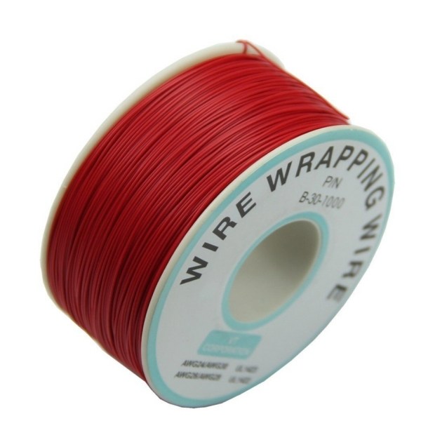 0.25mm 빨간색 와이어 래핑 전선 30AWG 250m 점퍼선 - 전자 회로 배선용 구리 절연 케이블 10,500원