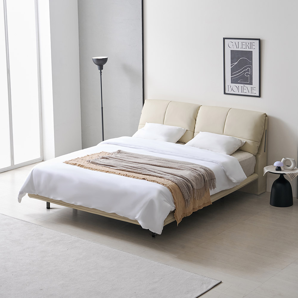 라로퍼니처 스위트 LED 1500 1800 가죽 호텔식 Q LK 침대 + 독립 매트리스 포함 퀸 킹 라지킹 프레임, 단일컬러 835,000원