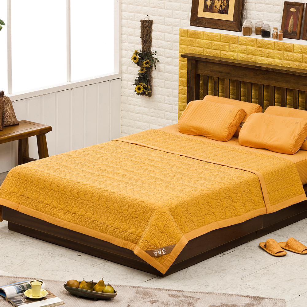 황토숨&자연휴 황토 편백향기담은이불 나뭇잎무늬 118,000원