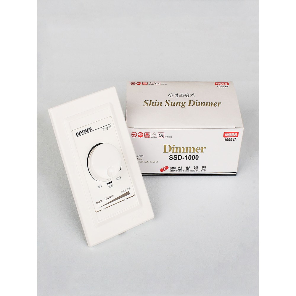 신성계전 신성 조광기 디밍 디머 밝기조절 스위치 일반형 1KW 12,000원