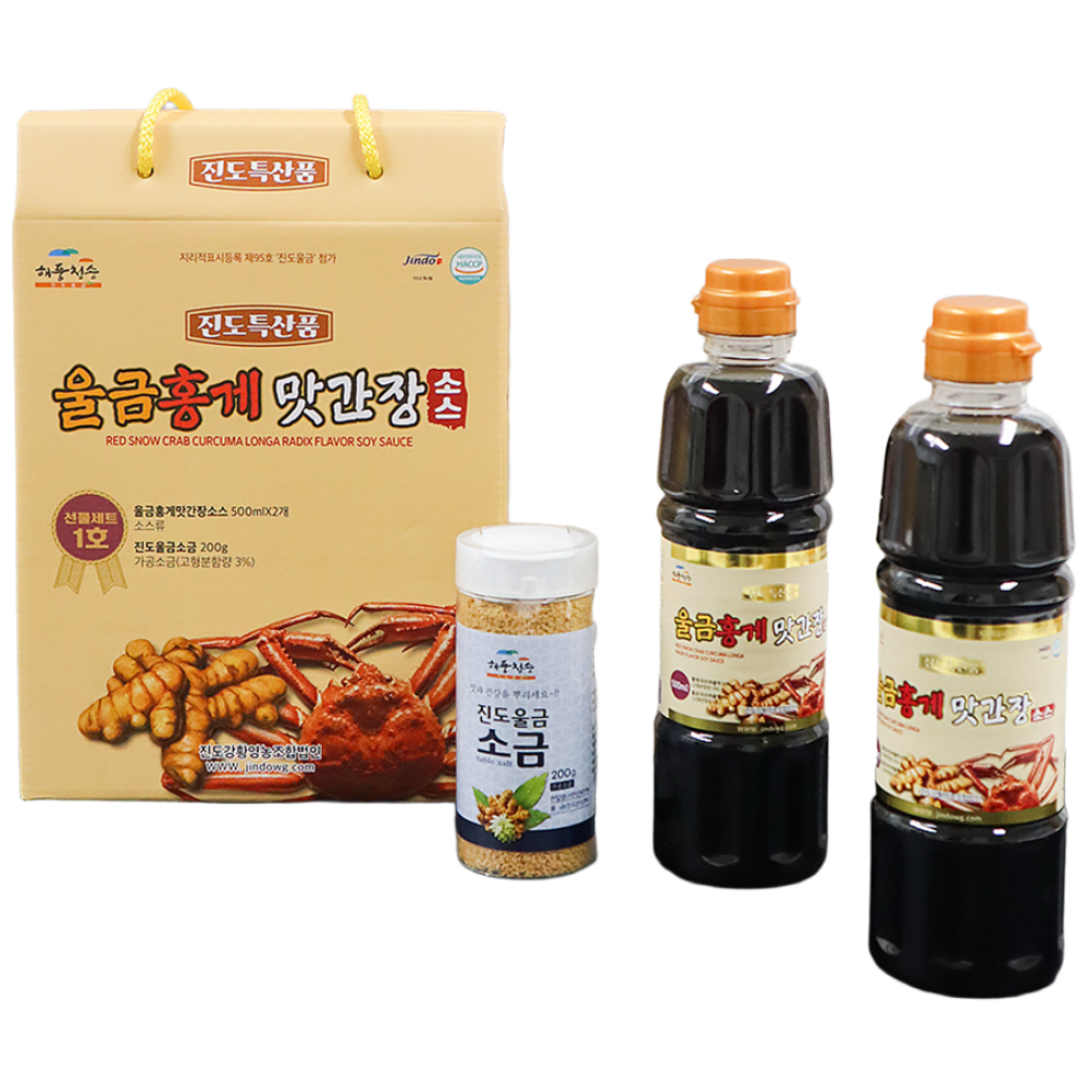 [해풍청송] 울금홍게 맛간장소스 선물세트1호, 500ml, 1개 18,000원