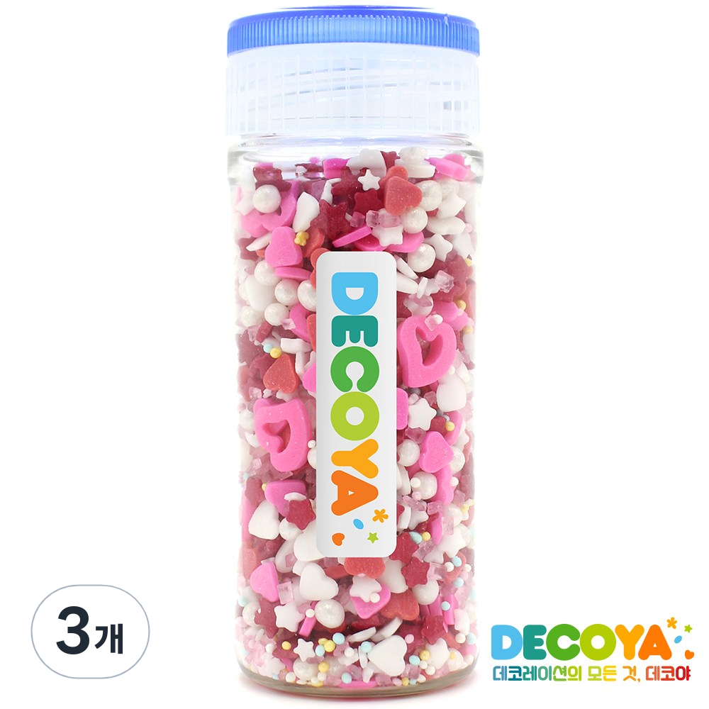 데코야 발렌타인 믹스 스프링클 간편용기 (스프링클/제과제빵/데코), 3개, 85g 23,730원