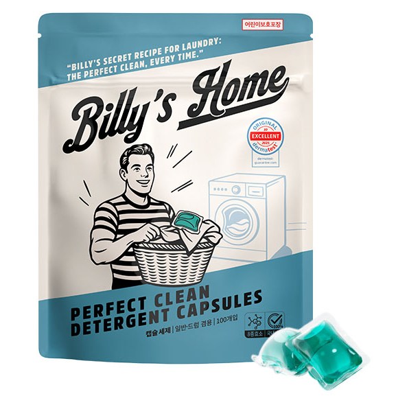 빌리스 홈 퍼펙트 클린 초고농축 캡슐세제 라벤더, 1개, 100개입 11,800원