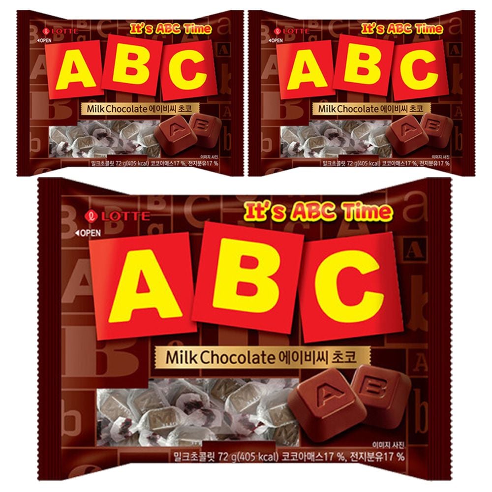 롯데 ABC초콜릿 ABC 초코 72g x 3개 6,830원