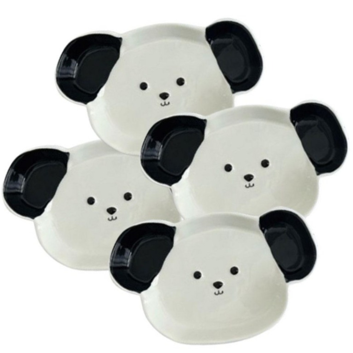 강아지 얼굴 모양 세라믹 접시(4P), 1세트, 단일 46,800원