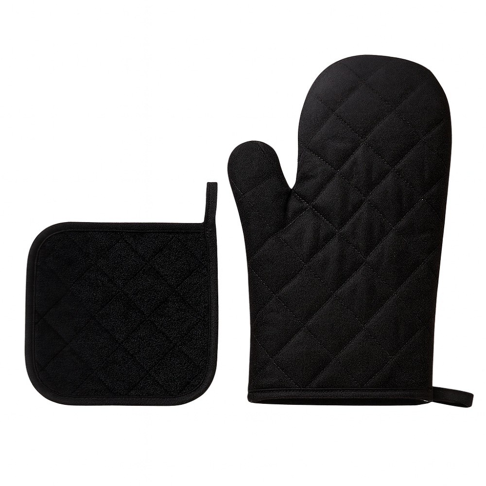 모노오프 두꺼운 내열 오븐장갑 패드세트, 1세트, 블랙 7,000원