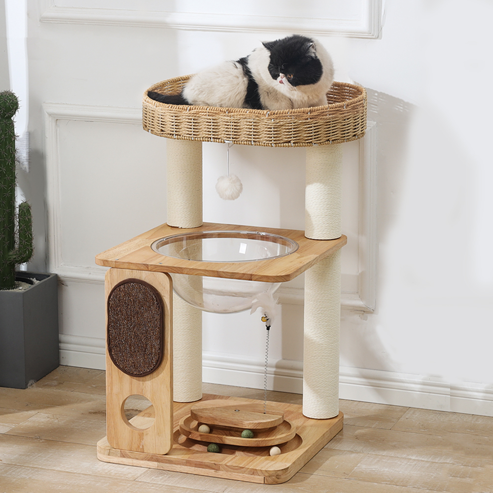 칠시 고양이 스퀘어 원목 스크래쳐 캣타워 109,000원