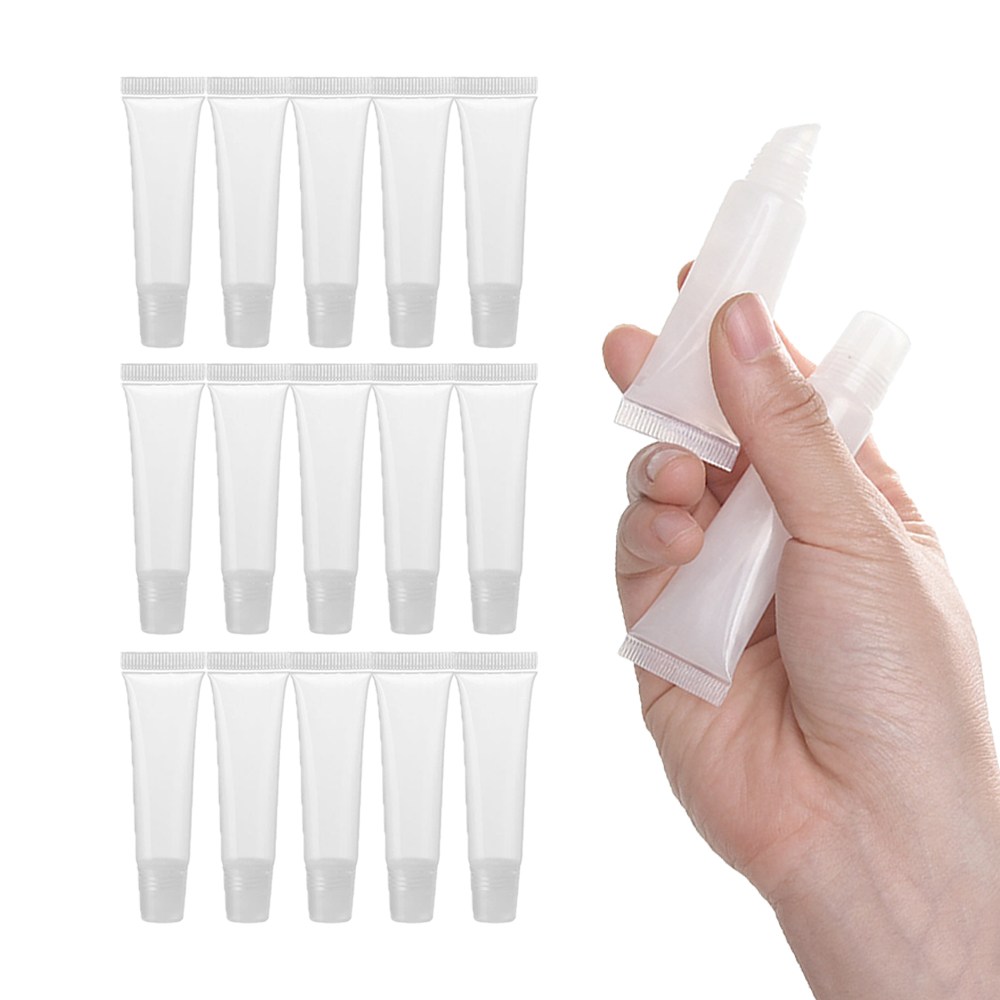 이지유 여행용 공병 립튜브 세트 휴대용 치약 립밤 핸드크림 화장품 소분 용기 튜브, 15개, 투명 5ml 6,800원