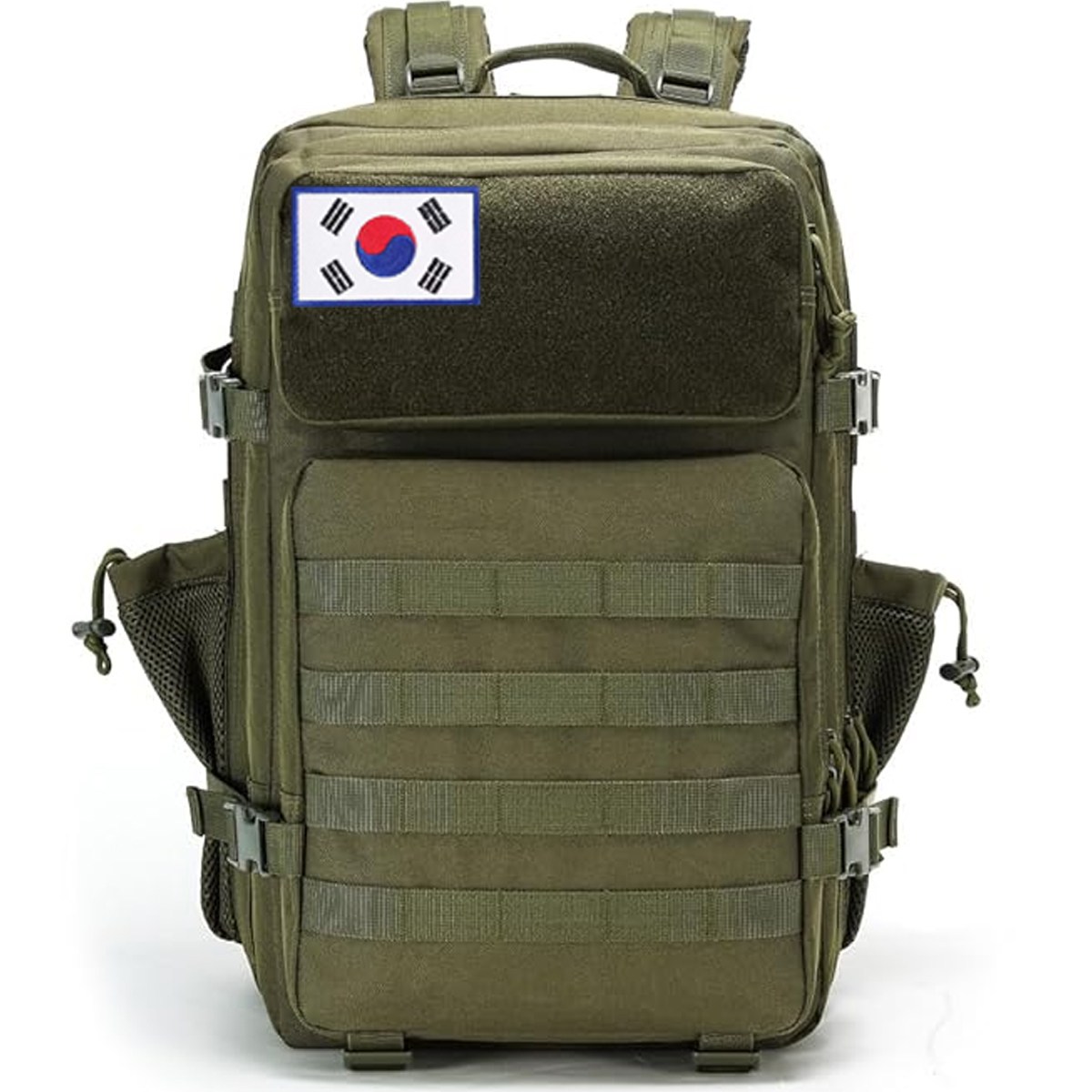 45L 대용량 군용 병사 등산 캠핑백 + 태극기 패치, 방수 옥스포드 원단 소재, 운동, 피트니스, 여행, 아웃도어 등 다양한 장소에 적합, 남녀 공용 18,900원