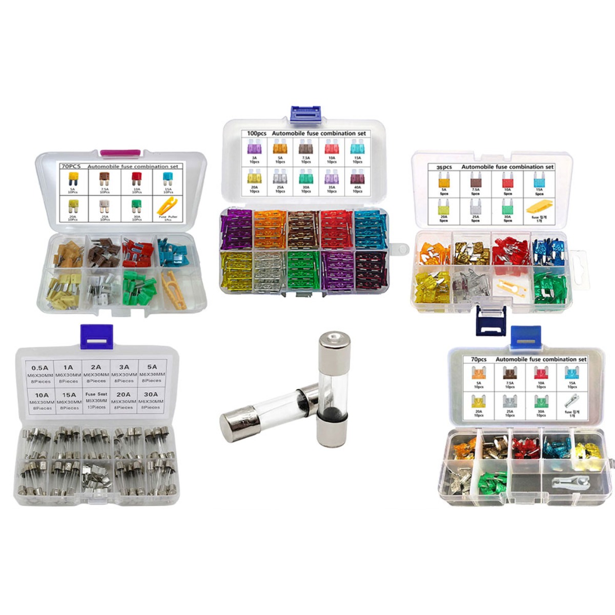 차량용 휴즈 세트 대형ATO,소형Mini,신형 LP미니,마이크로2,유리관휴즈, 1개 5,300원