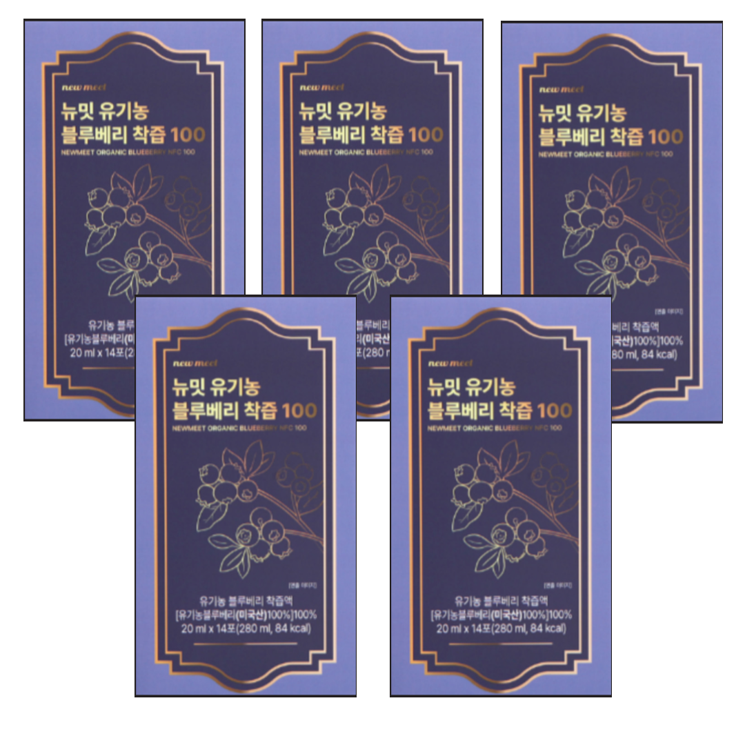 뉴밋 유기농 생과 착즙 블루베리즙 스틱 14p 78,980원