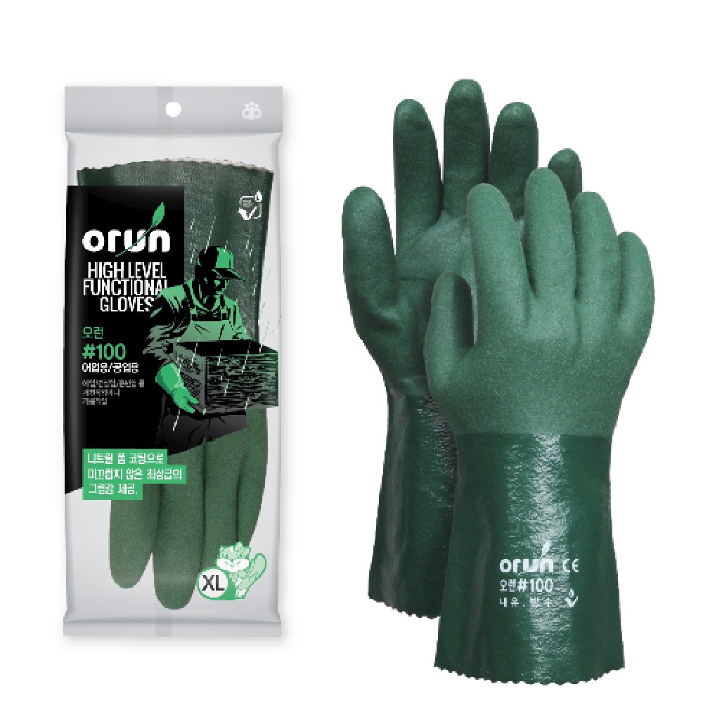 [오런장갑] 오런 #100 어업용 공업용 NBR코팅장갑, 특대(XL), 5개 22,500원