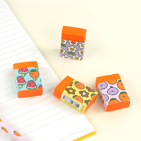 핑크풋 당근 잘나가 지우개 2탄 잘지워지는 지우개, 단품 400원