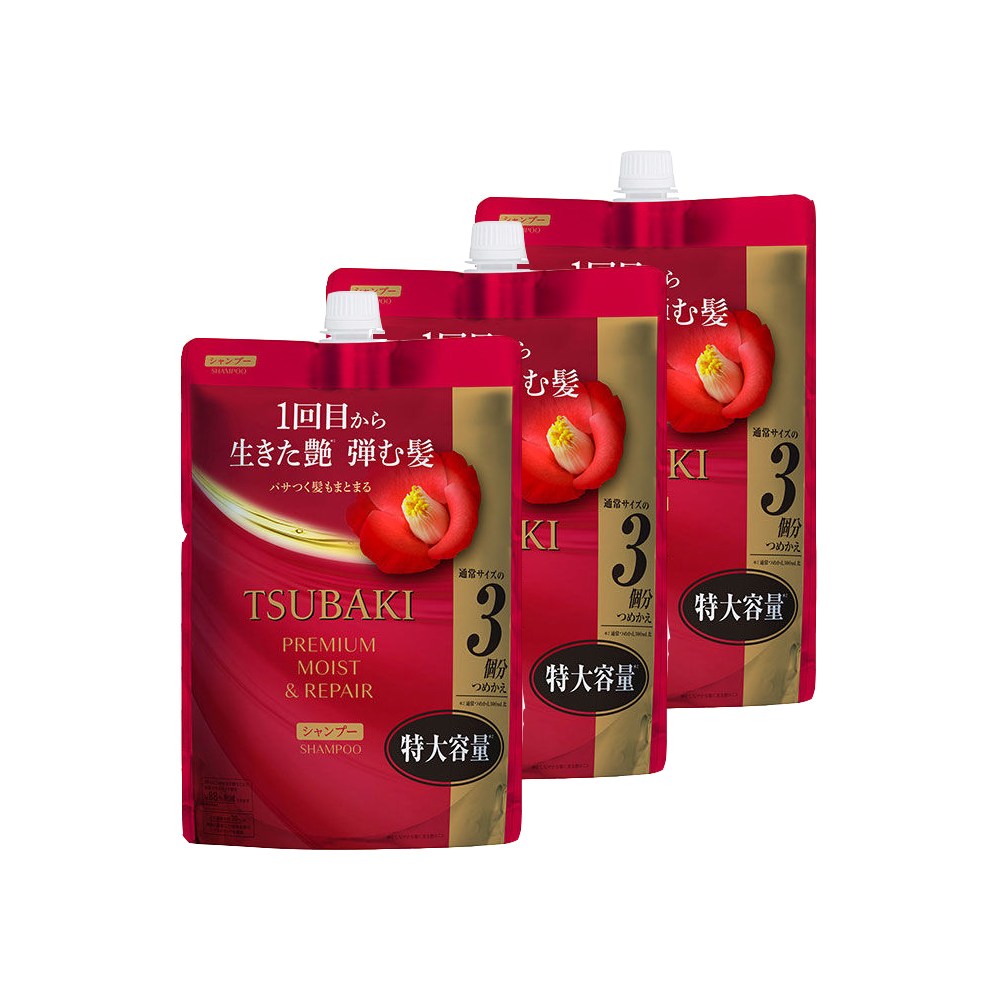 츠바키 프리미엄 모이스트 샴푸 900ml x 3개 리필형 일본, 1세트, 900ml 45,850원