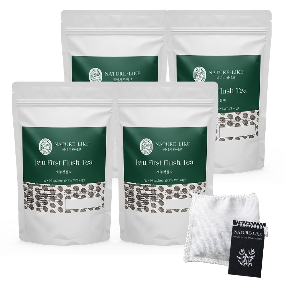 네이처라이크 제주첫물차 어린제주 녹차_ 국산 우전차 순면 티백 잎차 미세플라스틱NO 항산화 노화예방 스트레스 긴장완화 프리미엄 유기농 허브티 123,000원