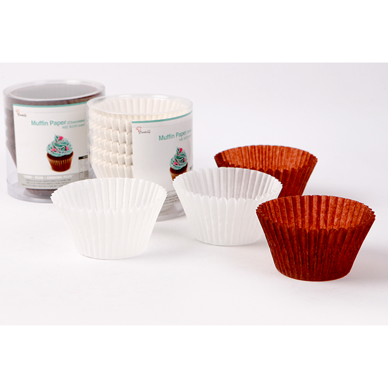 쿠킹플러스 머핀컵 유산지 55mm 200매 _ 화이트/초코 2,500원