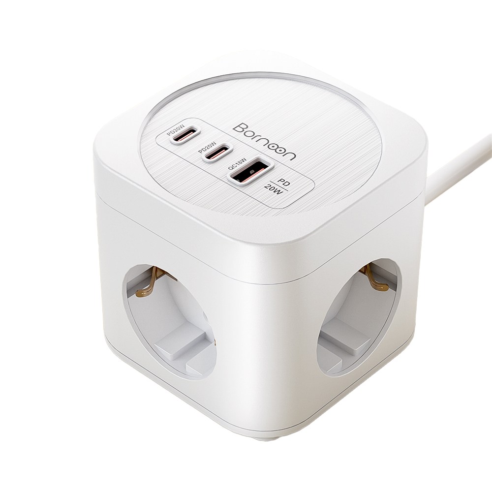 Bornoon 고성능 USB C타입 고속충전 큐브 멀티탭 1.8m 19,870원