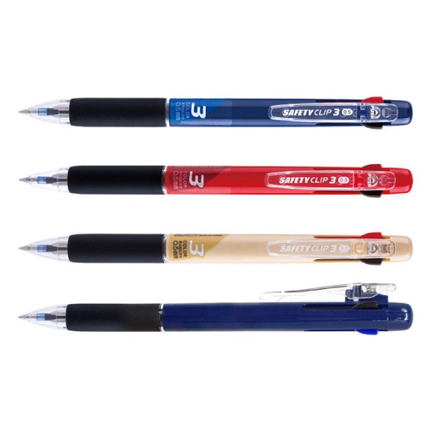 마이펜)세이프티클립3색 볼펜, 4개, (0.5mm/M501531) 18,000원