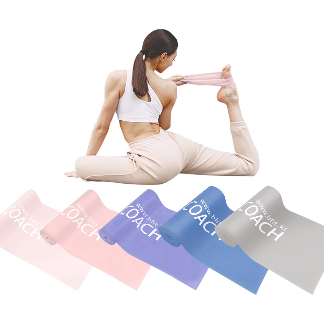 비핏 절단방지 근력저항운동 고무라텍스 스트레칭 밴드 4단계 9,900원