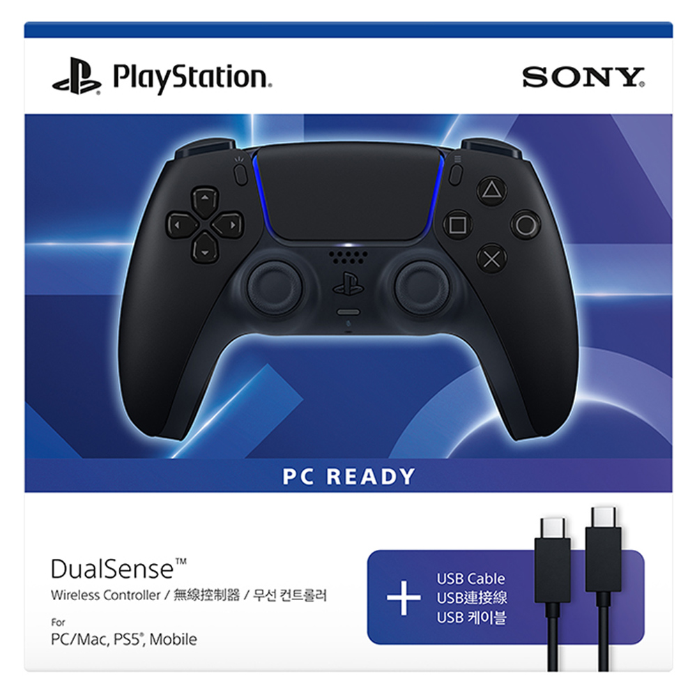 플레이스테이션 듀얼센스 무선 컨트롤러 미드나이트 블랙 + PC용 USB 케이블 115,250원